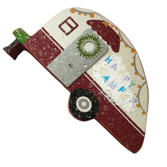 Folk Art Primitive Camper Sign HAPPY CAMPER Teardrop RV Primitives by Kathy. - Picture 4 of 15